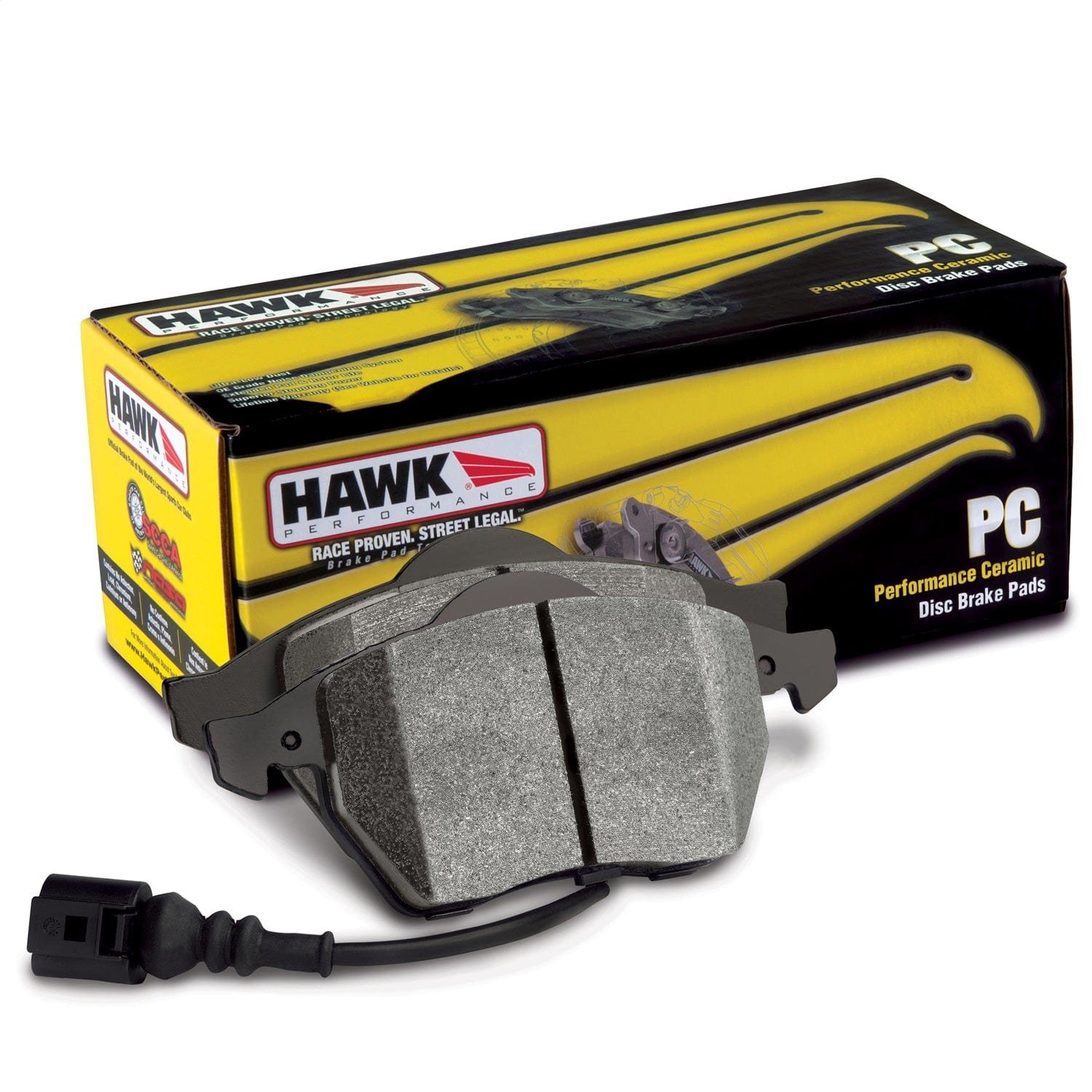 19709847_0.jpg Hawk Performance Ceramic Street Rear Brake Pads - VW/Audi / A3 / S3 / Golf R - Image 1