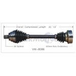Axle Assembly Manual Transmission (Front Left) - VW/Audi Mk5 & Mk6 2.5L