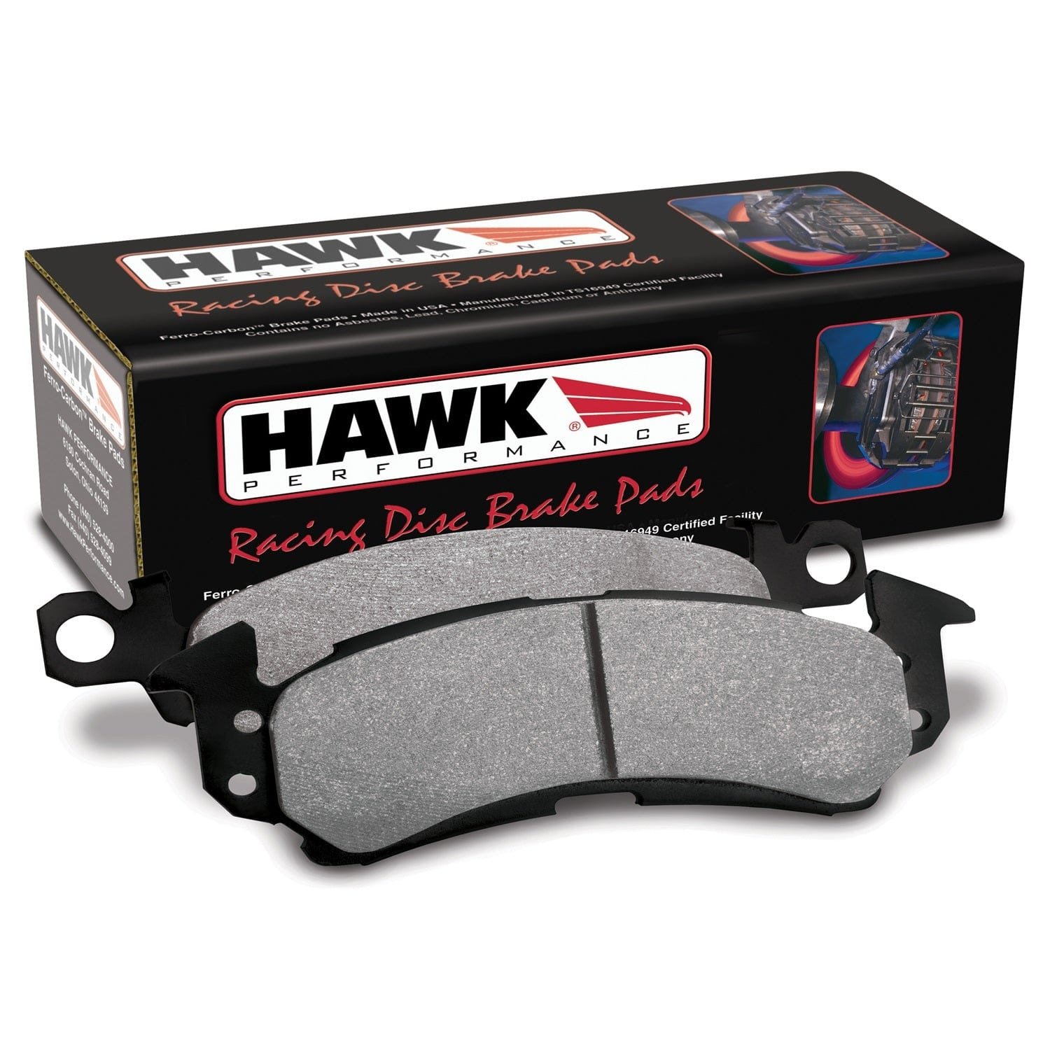 2009BlackRaceBoxwpads_a9bb2a1d-ef28-46f1-97ca-b238ef75d934.jpg Hawk 80-87 Audi 5000 HT-10 Compound Front Brake Pads - Image 1