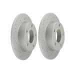 Cross Drilled Rear Brake Disc Set (300x12mm) - Audi B8 / A4 / A5 / A6 / A7 / Q5