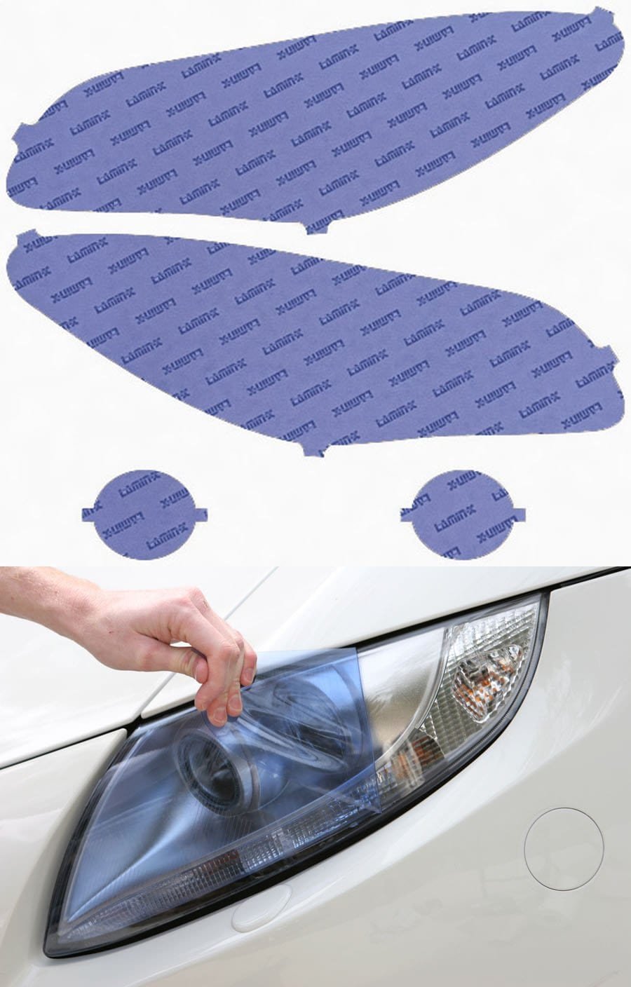 B535B.jpg Lamin-X BMW 5-Series F10 w/ Round Fog (10-16) Headlight Covers - Image 1