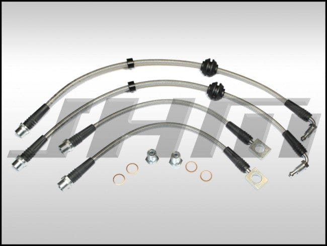 B7-RS4_Stainless_brake_lines_746da041-834d-4ef3-b6e9-06dd06c9f332.jpg JHM - Brake Line Kit - Stainless (JHM) Front and Rear Lines for B7 - RS4 - Image 1