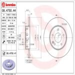 Brembo OE Front Brake Kit with Ceramic Pads 94-96 Mercedes C220/97-98 C230/94-95 C280 (284mm) - Image 2
