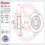 Brembo OE Rear Brake Kit with Ceramic Pads Audi (245mm) - Image 2