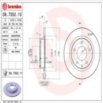 Brembo OE Rear Brake Kit with Ceramic Pads 01-03 Mazda Protege/02-03 Protege5 (261mm) - Image 2