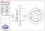 Brembo OE Front Brake Kit with Ceramic Pads 11-14 Chrysler 200 (262mm) - Image 2