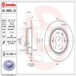 Brembo OE Rear Brake Kit with Ceramic Pads 1997 Acura CL (282mm) - Image 2