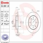 Brembo OE Rear Brake Kit with Ceramic Pads 94-06 Hyundai Elantra/97-01 Tiburon (258mm) - Image 2