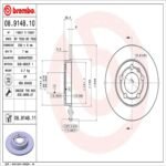Brembo OE Rear Brake Kit with Ceramic Pads Audi (239mm) - Image 2