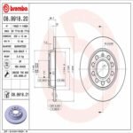 Brembo OE Rear Brake Kit with Ceramic Pads Audi (255mm) - Image 2