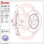 Brembo OE Rear Brake Kit with Ceramic Pads 08-10 Chevy Cobalt (265mm) - Image 2