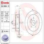 Brembo OE Rear Brake Kit with Ceramic Pads 04-10 Toyota Sienna (290mm) - Image 2
