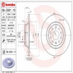 Brembo OE Rear Brake Kit with Ceramic Pads VW/Audi (300mm) - Image 2