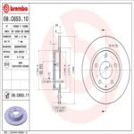 Brembo OE Rear Brake Kit with Ceramic Pads 14-16 Mazda 3 (265mm) - Image 2