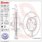Brembo OE Front Brake Kit with Ceramic Pads Mercedes (300mm) - Image 2