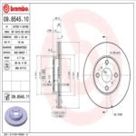 Brembo OE Front Brake Kit with Ceramic Pads 2000 Toyota Celica/00-05 MR2 Spyder/01-09 Prius (255mm) - Image 2