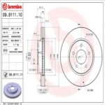 Brembo OE Front Brake Kit with Ceramic Pads 05-06 Chevy Equinox/2006 Pontiac Torrent (296mm) - Image 2
