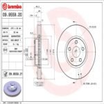 Brembo OE Front Brake Kit with Ceramic Pads 03-08 Pontiac Vibe/Toyota Corolla/Matrix (275mm) - Image 2