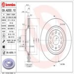 Brembo OE Rear Brake Kit with NAO Pads VW/Audi (310mm) - Image 2