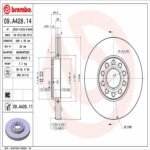 Brembo OE Front Brake Kit with Low Metallic Pads VW/Audi (288mm) - Image 2