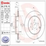 Brembo OE Rear Brake Kit with Ceramic Pads 07-10 Ford Edge/07-10 Lincoln MKX/07-12 Mazda CX-7 (325mm) - Image 2