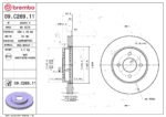Brembo OE Front Brake Kit with Ceramic Pads 12-19 Nissan Versa/14-19 Versa Note (260mm) - Image 2
