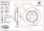 Brembo OE Rear Brake Kit with Ceramic Pads 15-20 Mercedes C300/16-18 C350e/2015 C400 (300mm) - Image 2
