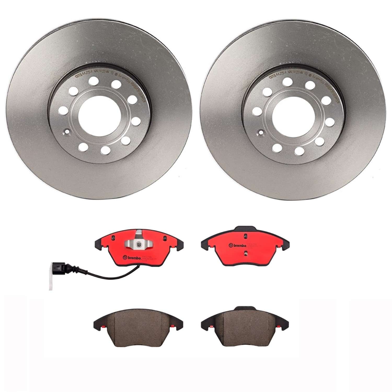 BR_KT00030_Kit.jpg Brembo OE Front Brake Kit with Ceramic Pads VW/Audi (288mm) - Image 1