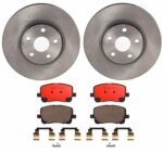 Brembo OE Front Brake Kit with Ceramic Pads 03-08 Pontiac Vibe/Toyota Corolla/Matrix (275mm)