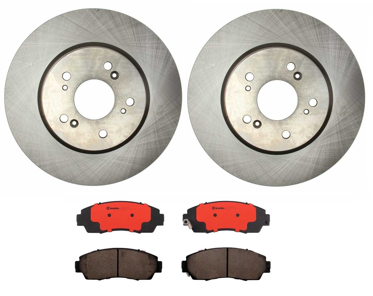 BR_KT00084_Kit.jpg Brembo OE Rear Brake Kit with NAO Pads VW/Audi (256mm) - Image 1