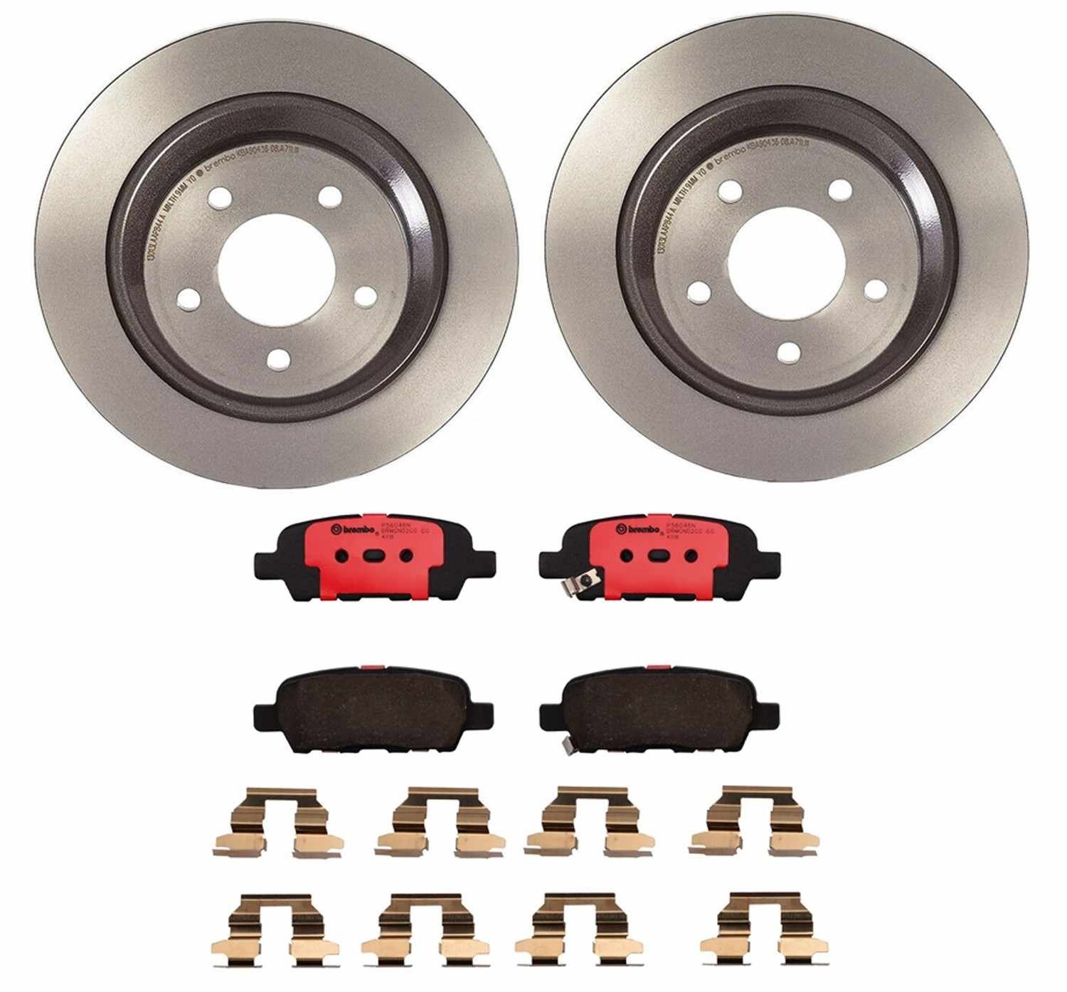 BR_KT00130_Kit.jpg Brembo OE Rear Brake Kit with NAO Pads 17-18 Mazda 3 (265mm) - Image 1