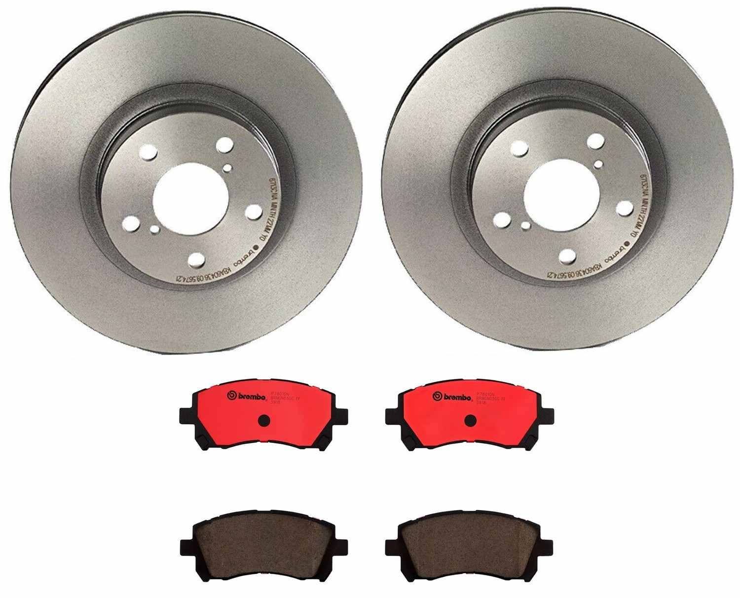BR_KT00155_Kit.jpg Brembo OE Front Brake Kit with Ceramic Pads 98-02 Subaru Forester/Impreza/97-02 Legacy (276mm) - Image 1