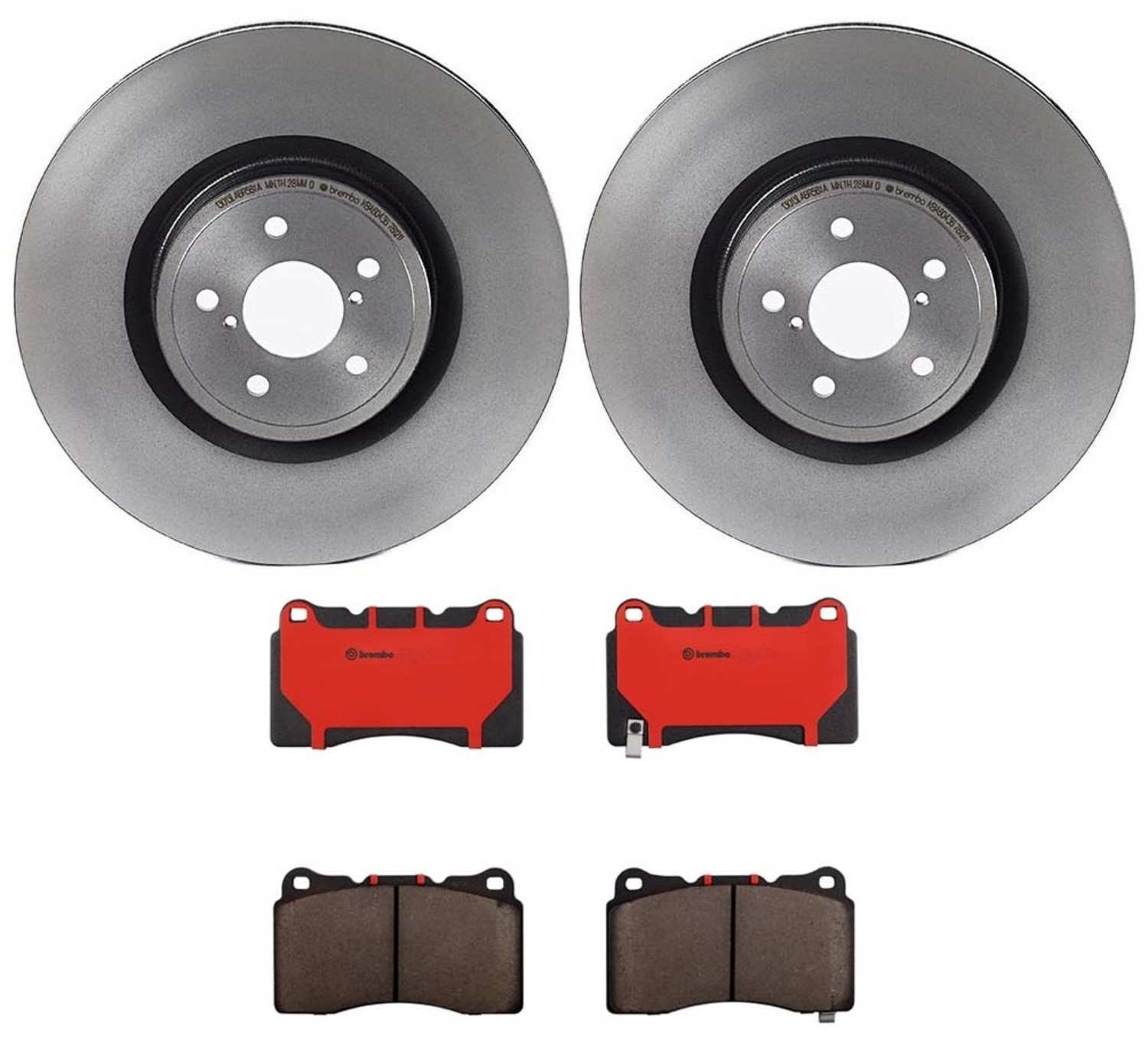 BR_KT00156_Kit.jpg Brembo OE Front Brake Kit with NAO Pads 07-10 Ford Expedition/ Lincoln Navigator (350mm) - Image 1