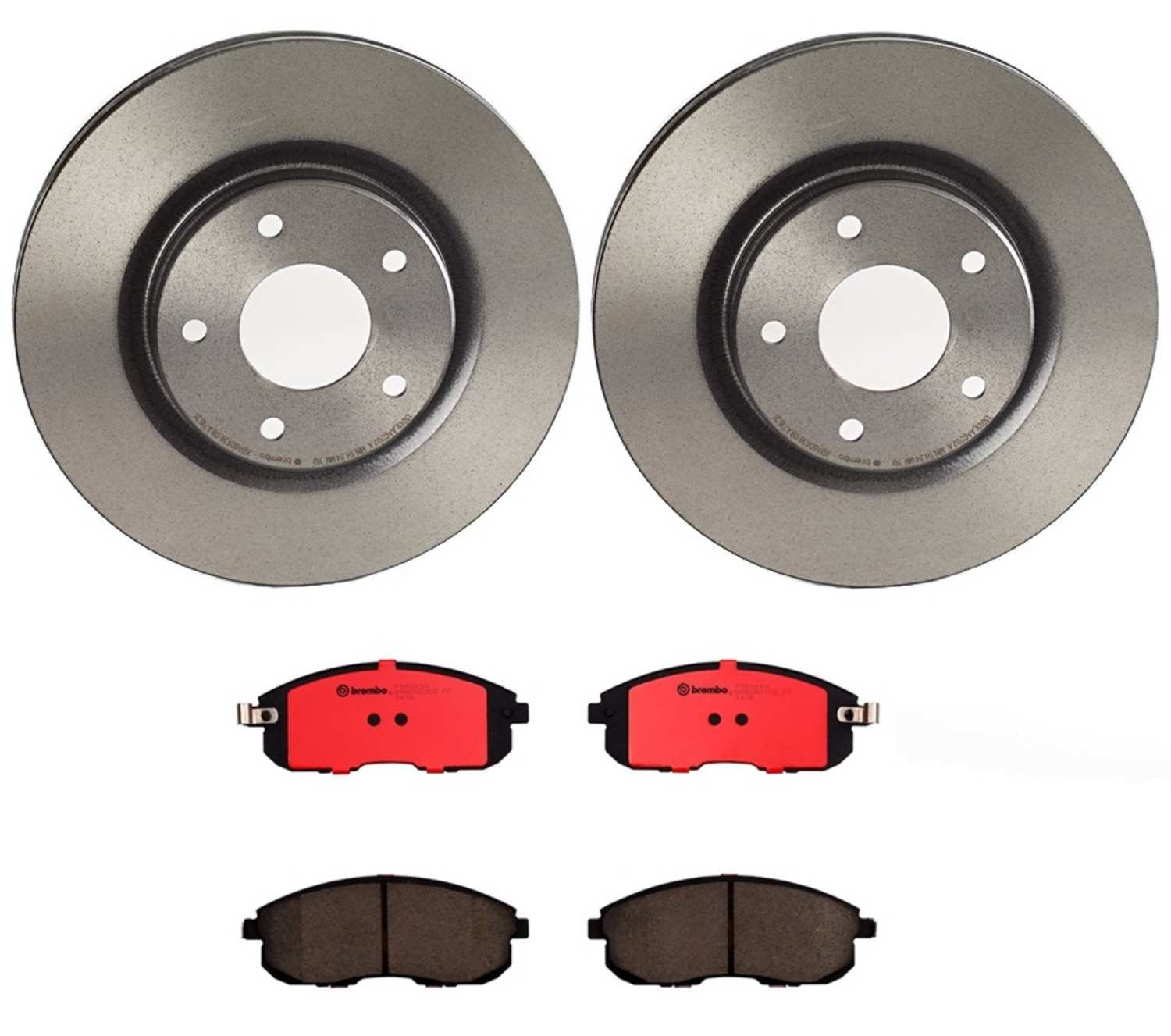 BR_KT00171_Kit.jpg Brembo OE Front Brake Kit with Ceramic Pads 10-12 Hyundai Tucson/2011 Kia Sportage (280mm) - Image 1