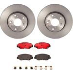Brembo OE Rear Brake Kit with Ceramic Pads 94-06 Hyundai Elantra/97-01 Tiburon (258mm)