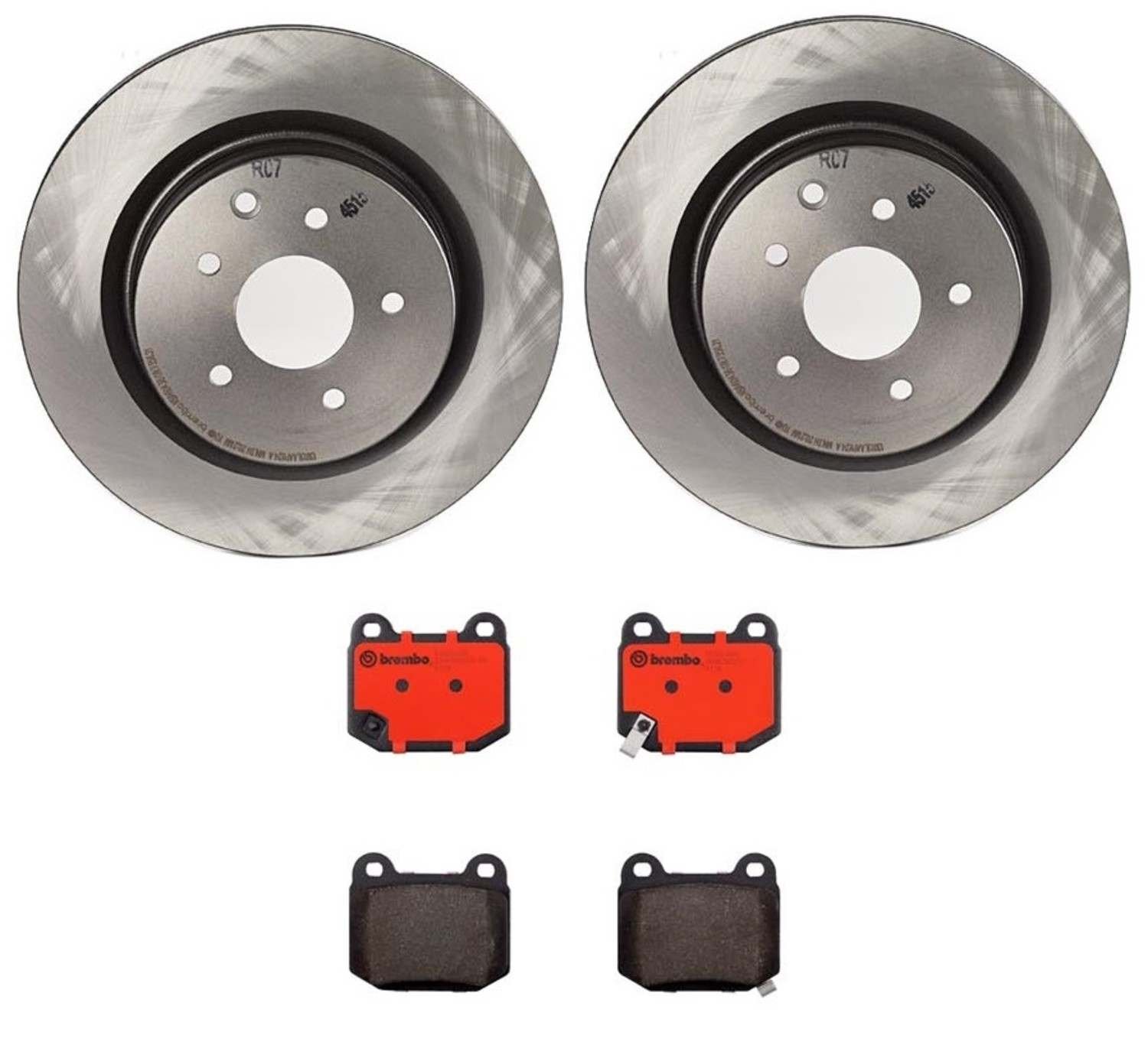 BR_KT00237_Kit.jpg Brembo OE Front Brake Kit with Ceramic Pads 07-08 Hyundai Entourage/13-18 Santa Fe (320mm) - Image 1