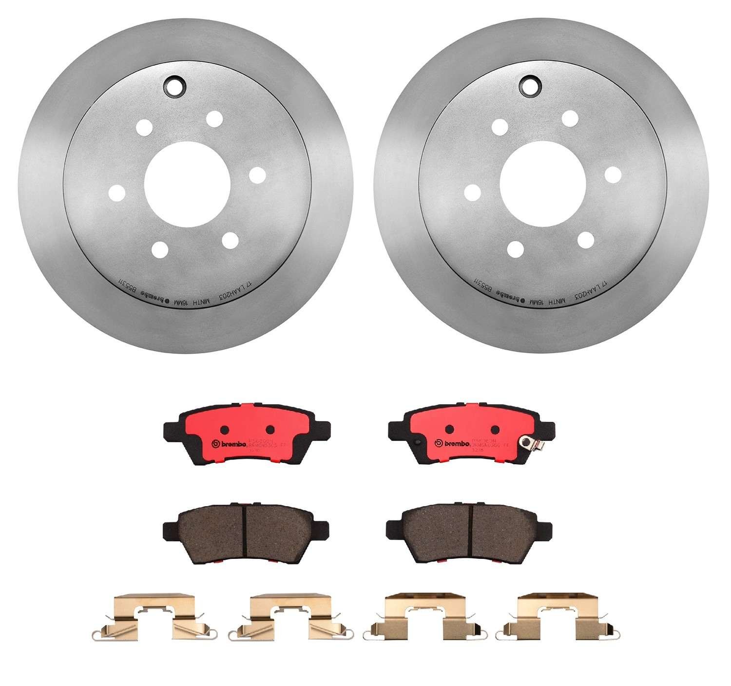 BR_KT00248_Kit.jpg Brembo OE Front Brake Kit with Ceramic Pads 11-15 Honda CR-Z/09-13 Fit/15-20 Fit (262mm) - Image 1