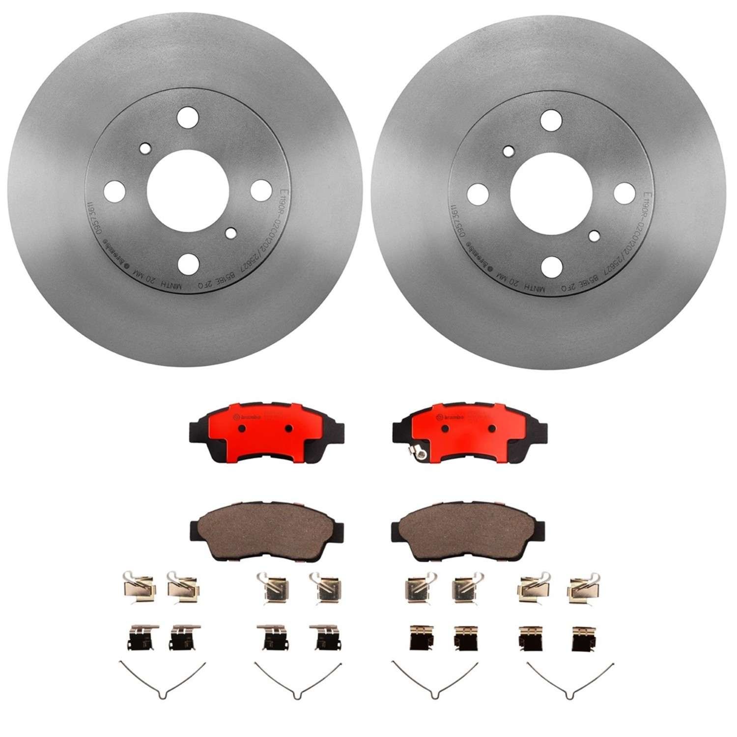 BR_KT00546_Kit.jpg Brembo OE Front Brake Kit with Ceramic Pads 92-93 Lexus ES300/91-00 Camry/93-97 Corolla (255mm) - Image 1