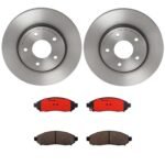 Brembo OE Front Brake Kit with Ceramic Pads 15-18 Chevy City Express/11-14 Nissan Leaf (283mm)
