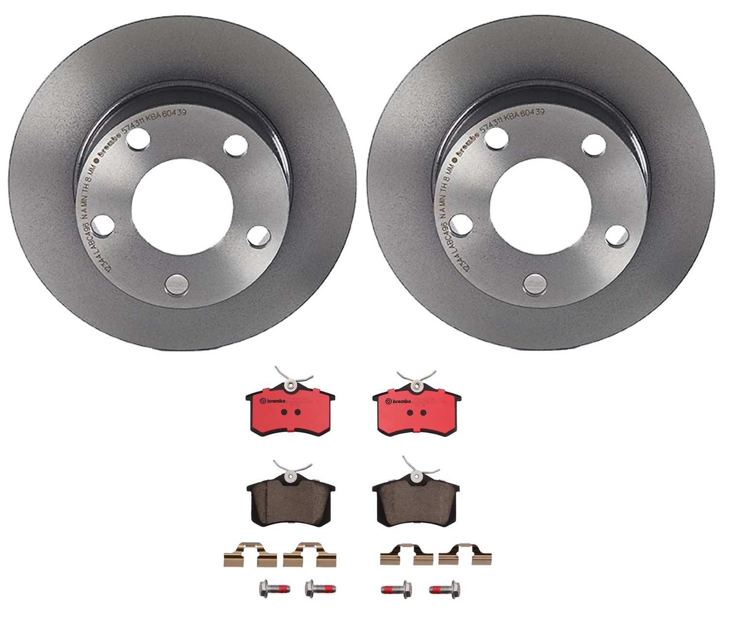 BR_KT00654_Kit.jpg Brembo OE Rear Brake Kit with Ceramic Pads Audi (245mm) - Image 1