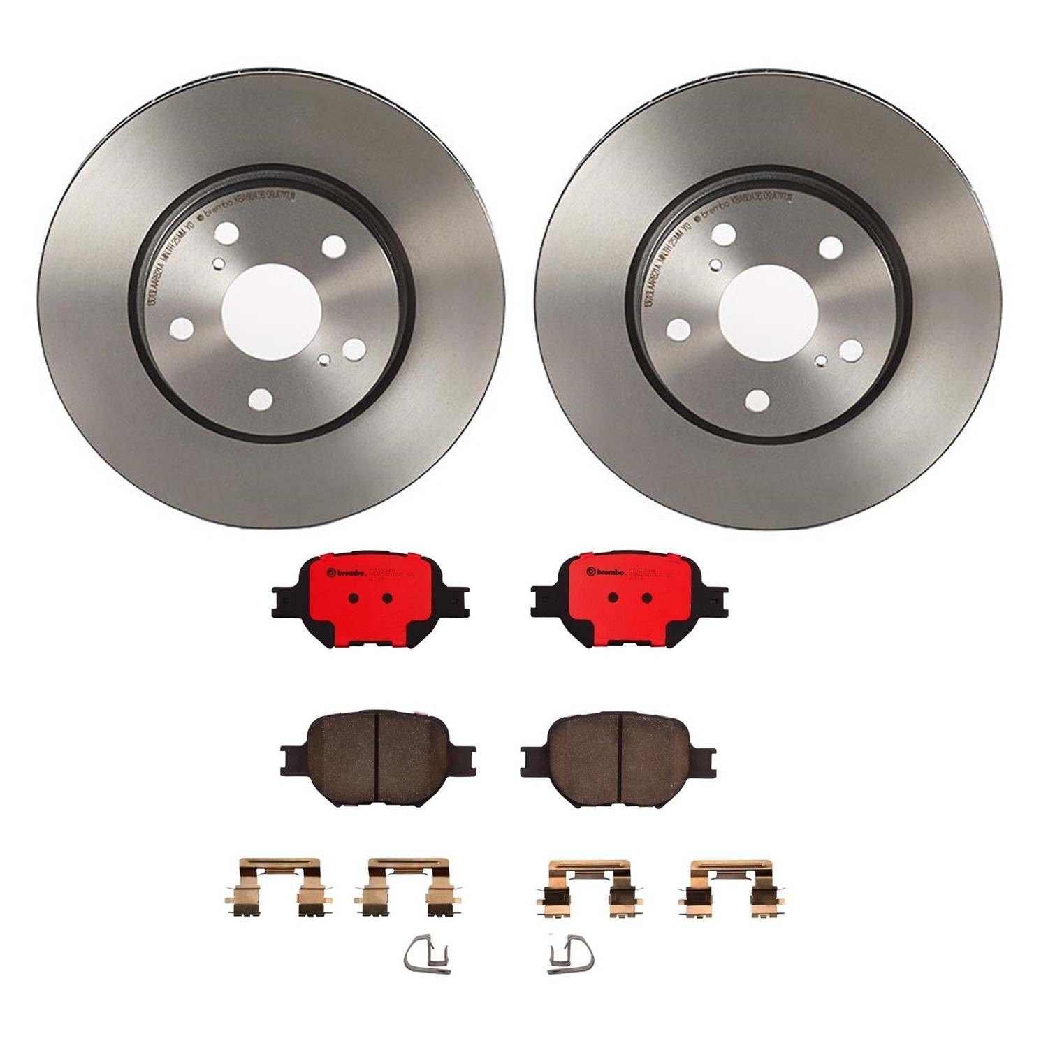 BR_KT00746_Kit.jpg Brembo OE Front Brake Kit with Ceramic Pads 14-15 Lexus IS250/05-10 Scion tC (296mm) - Image 1