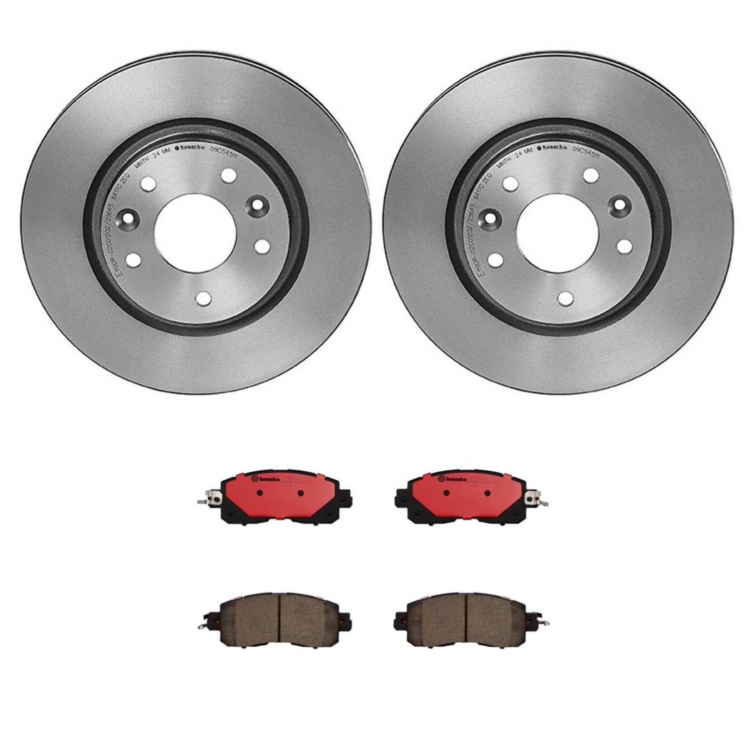 BR_KT00779_Kit.jpg Brembo OE Front Brake Kit with Ceramic Pads 13-19 Nissan Altima/14-17 Leaf (296mm) - Image 1