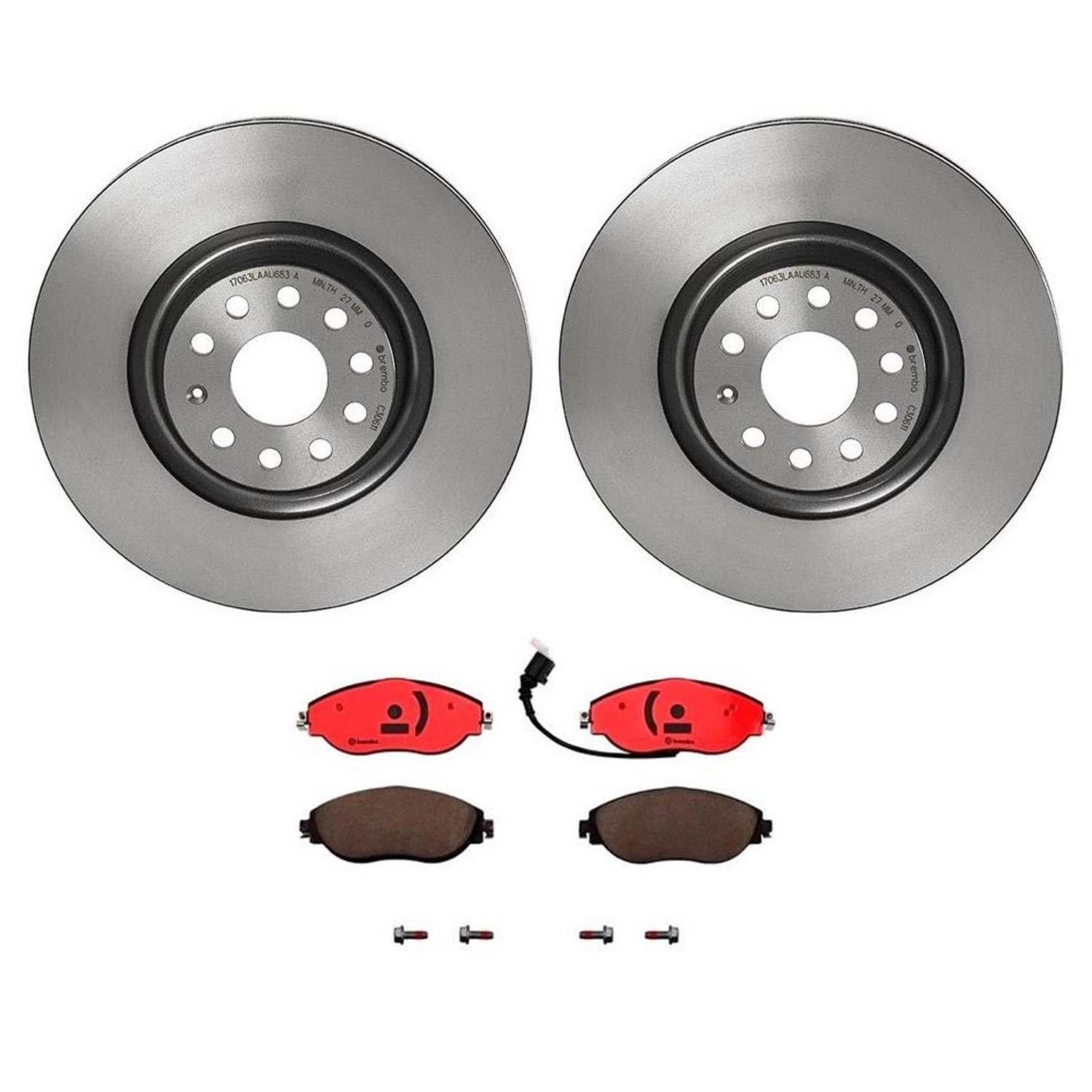 BR_KT00814_Kit.jpg Brembo OE Front Brake Kit with Ceramic Pads VW/Audi (340mm) - Image 1