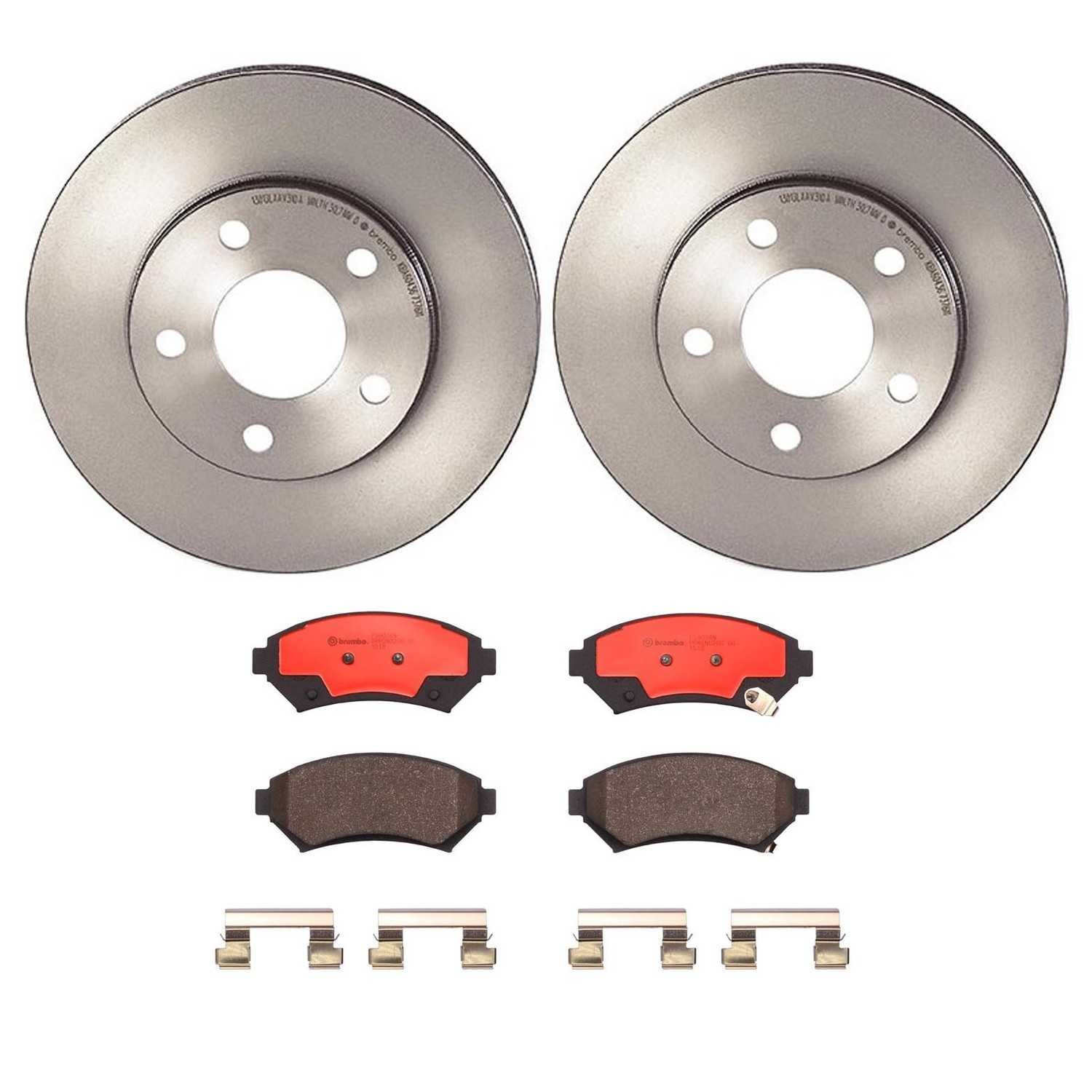 BR_KT00872_Kit.jpg Brembo OE Front Brake Kit with Ceramic Pads 97-05 Buick Century (278mm) - Image 1