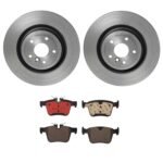 Brembo OE Rear Brake Kit with Ceramic Pads 2018 Jaguar E-Pace/17-19 F-Pace/16-21 Volvo XC90 (325mm)