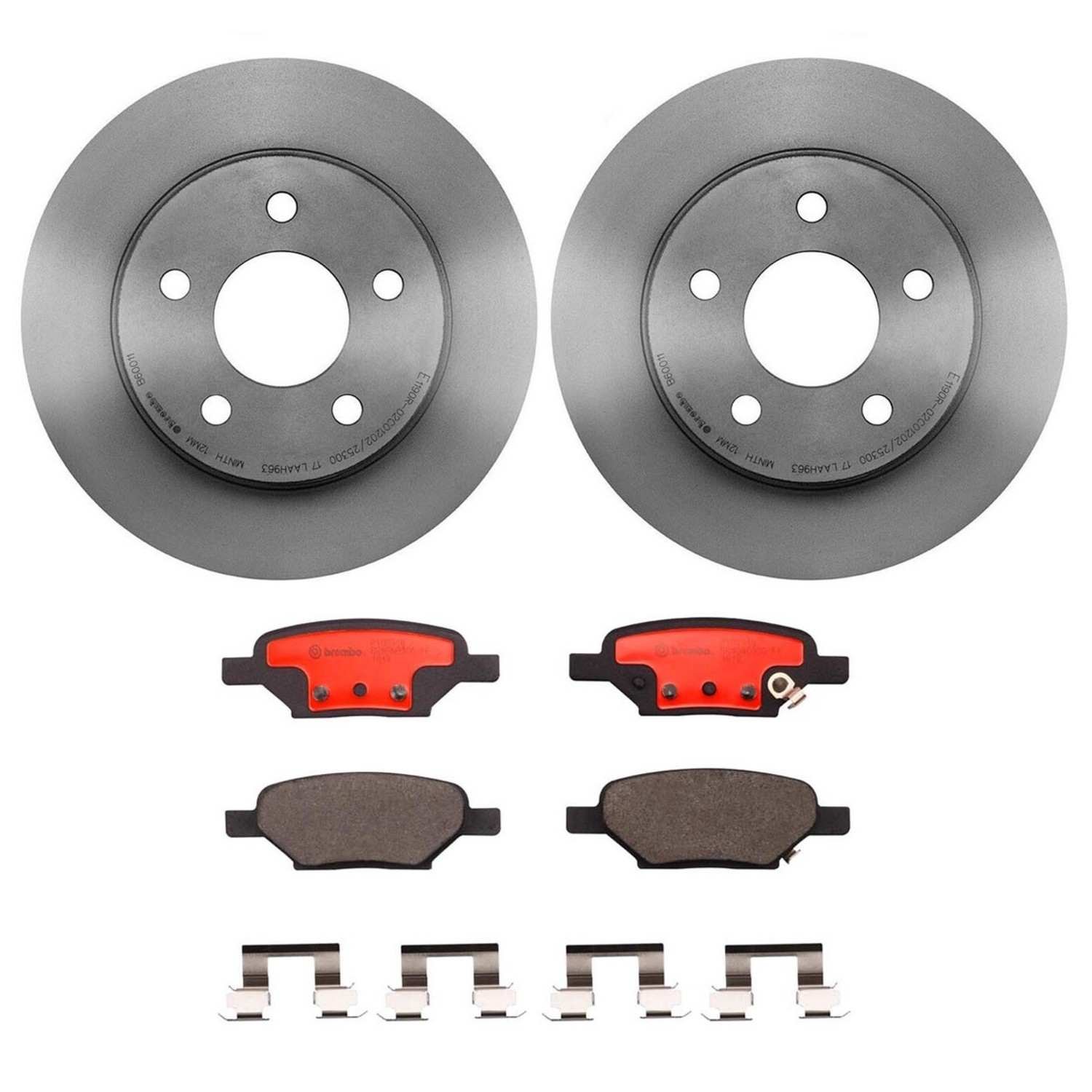 BR_KT00911_Kit.jpg Brembo OE Rear Brake Kit with Ceramic Pads 05-08 Chevy Cobalt/04-07 Ion (270mm) - Image 1