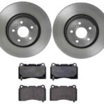 Brembo OE Front Brake Kit with Low Metallic Pads Audi (345mm)