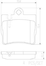 Brembo OE Prem NAO Ceramic Pads - Mercedes - Image 2