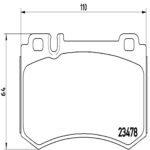 Brembo OE Prem LowMet Pads (Rear) - Mercedes - Image 2