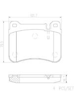 Brembo OE Prem NAO Ceramic Pads (Front) - Mercedes - Image 2